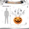 Set of 2 6FT Lighted 3 Ghosts In Jack-O-Lantern Pumpkin with Scream Inflatable Decor